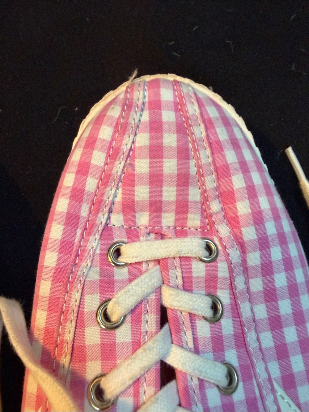 Tretorn Pink Gingham Canvas Sneakers - Picture 13 of 14